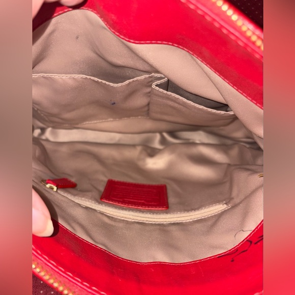 Coach Ashley Red Leather Shoulder Bag, 2012, Very Minor Call-outs - Picture 5 of 5